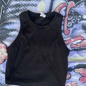 Black cropped top
